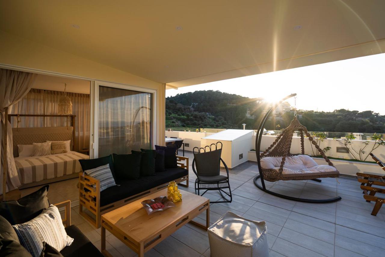 Helen Luxury Holiday House With Sea View Rethymno Esterno foto
