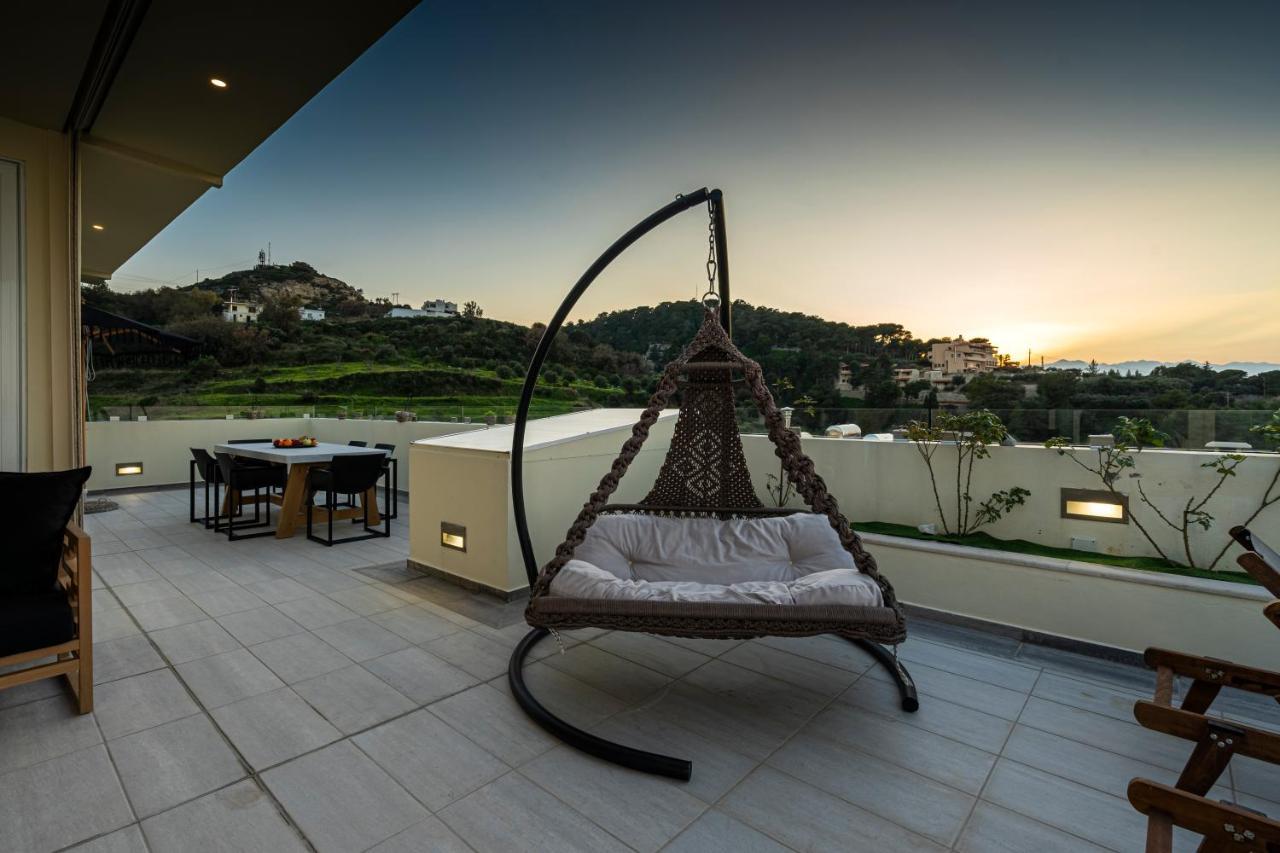 Helen Luxury Holiday House With Sea View Rethymno Esterno foto