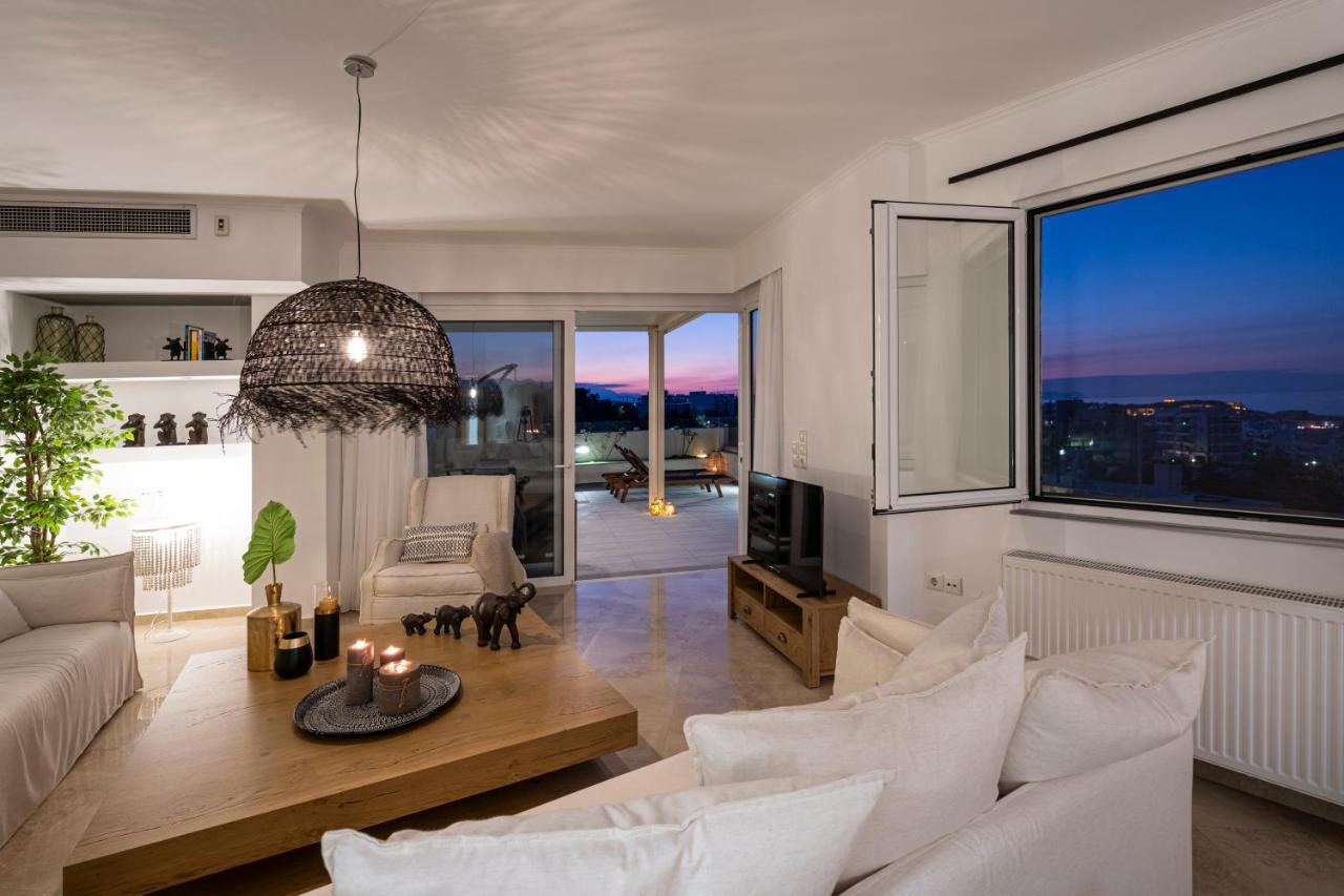Helen Luxury Holiday House With Sea View Rethymno Esterno foto