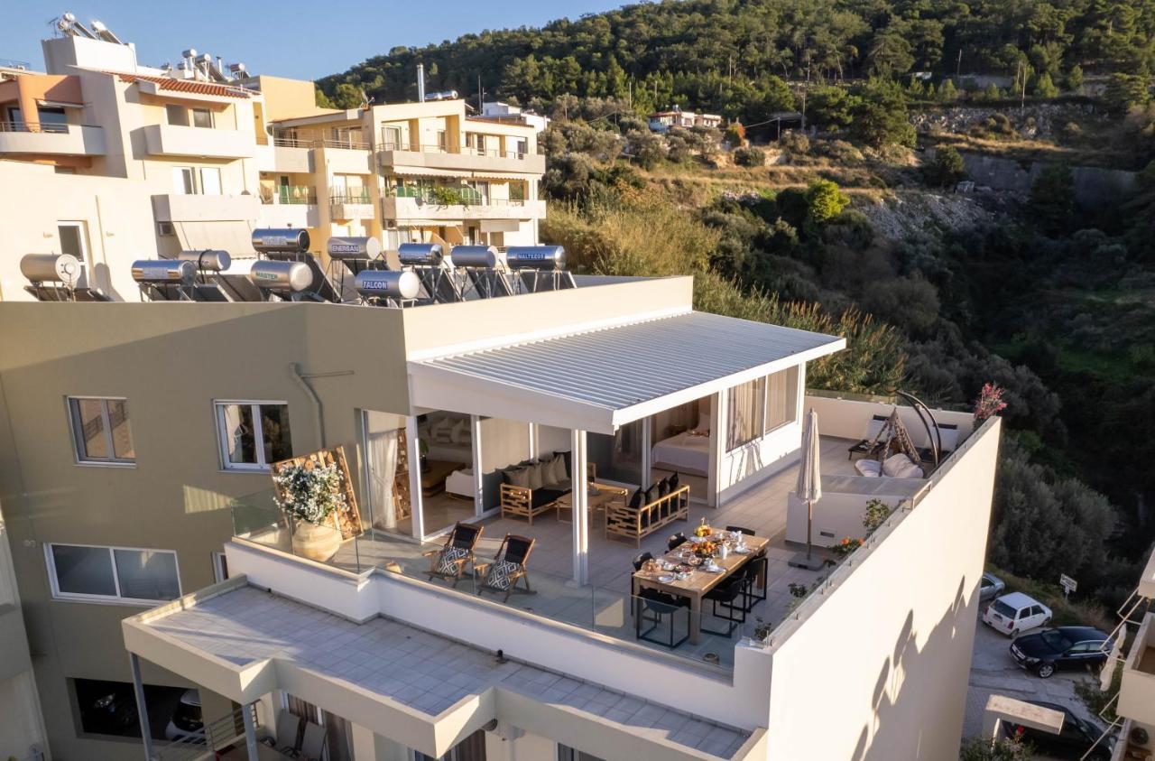 Helen Luxury Holiday House With Sea View Rethymno Esterno foto