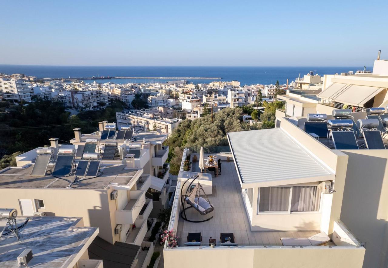 Helen Luxury Holiday House With Sea View Rethymno Esterno foto