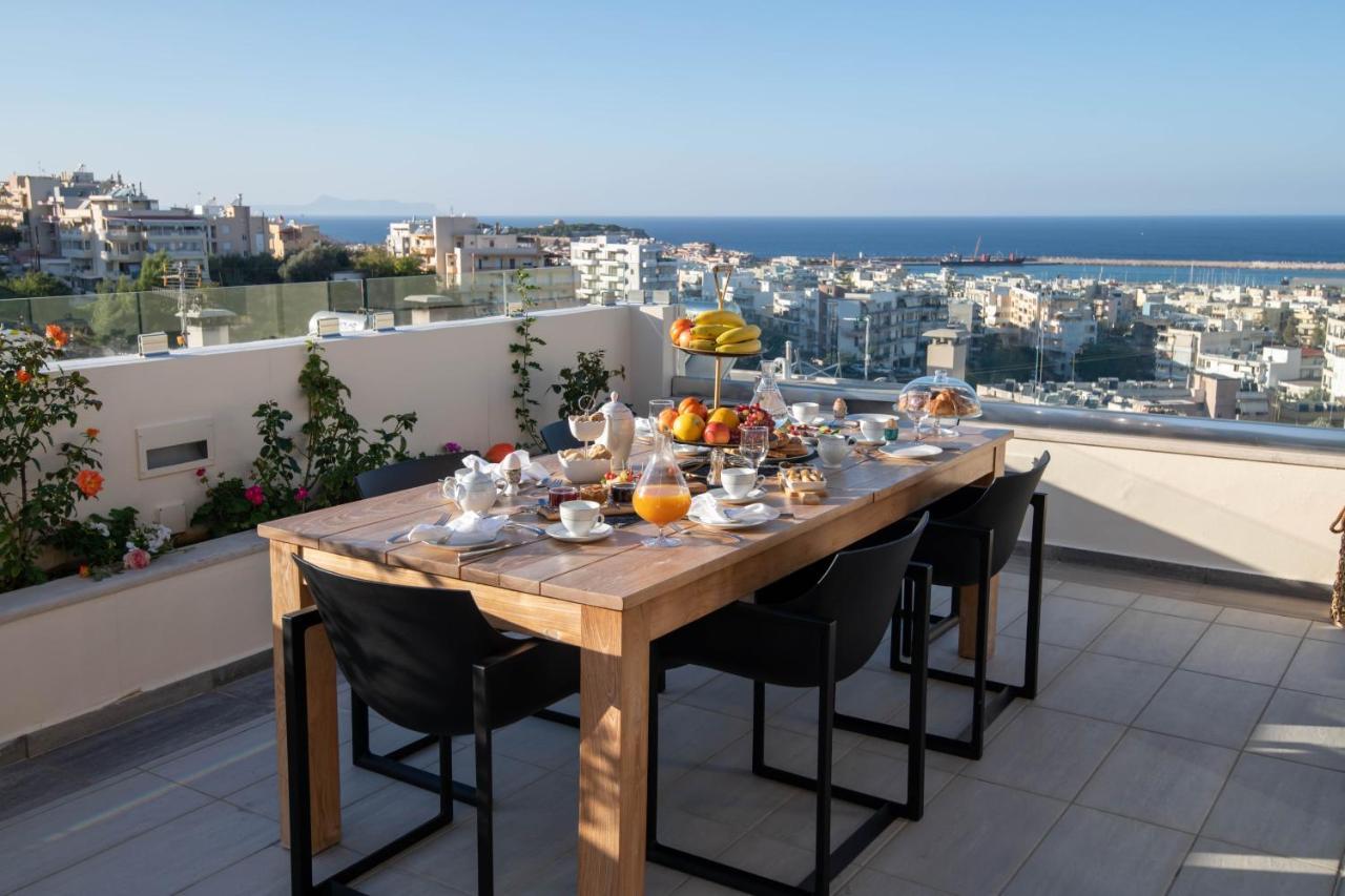 Helen Luxury Holiday House With Sea View Rethymno Esterno foto