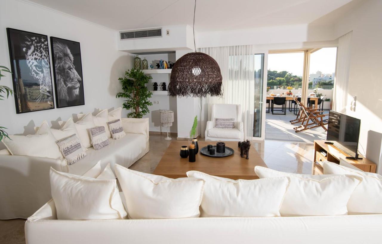 Helen Luxury Holiday House With Sea View Rethymno Esterno foto
